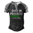 Chef In Progress Cook Sous Chef Culinary Cuisine Student Men's Henley Shirt Raglan Sleeve 3D Print T-shirt Black Grey