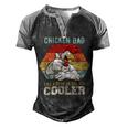 Chicken Chicken Chicken Dad Like A Regular Dad Farmer Poultry Father Day Men's Henley Shirt Raglan Sleeve 3D Print T-shirt Black Grey