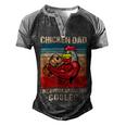 Chicken Chicken Chicken Dad Like A Regular Dad Farmer Poultry Father Day_ V8 Men's Henley Shirt Raglan Sleeve 3D Print T-shirt Black Grey