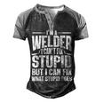 Cool Welding Art For Men Women Welder Iron Worker Pipeliner Men's Henley Raglan T-Shirt Black Grey