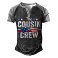 Cousin Crew 4Th Of July Patriotic American Family Matching Men's Henley Raglan T-Shirt Black Grey