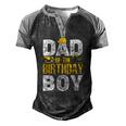 Dad Of The Bday Boy Construction Bday Party Hat Men Men's Henley Raglan T-Shirt Black Grey