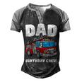 Dad Birthday Crew Fire Truck Firefighter Fireman Party Men's Henley Shirt Raglan Sleeve 3D Print T-shirt Black Grey