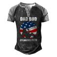 Mens Dad Bod Drinking Team American Us Flag Vintage Fathers Day Men's Henley Raglan T-Shirt Black Grey