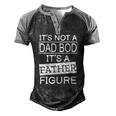 Dad Bod Figure Fathers Day Men's Henley Raglan T-Shirt Black Grey