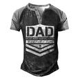 Dad Dedicated And Devoted Happy Fathers Day For Mens Men's Henley Raglan T-Shirt Black Grey