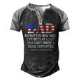 Dad Fathers Day At Least You Didnt Raise A Biden Supporter Men's Henley Raglan T-Shirt Black Grey