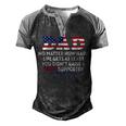 Dad Happy Fathers Day No Matter How Hard Life Gets At Least Men's Henley Raglan T-Shirt Black Grey