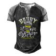 Dad Needs A Beer Button Up S Beer Drinking Love Men's Henley Raglan T-Shirt Black Grey