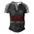 Dad Pit Crew Funny Birthday Boy Racing Car Pit Crew B-Day Men's Henley Shirt Raglan Sleeve 3D Print T-shirt Black Grey