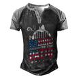 Daddio Of The Patio Usa Flag Patriotic Bbq Dad 4Th Of July Men's Henley Shirt Raglan Sleeve 3D Print T-shirt Black Grey