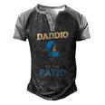 Mens Daddio Of The Patio Fathers Day Bbq Grill Dad Men's Henley Raglan T-Shirt Black Grey