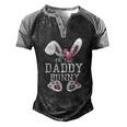 The Daddy Bunny Matching Family Happy Easter Day Egg Dad Men Men's Henley Raglan T-Shirt Black Grey