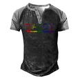 Daddy Gay Lesbian Pride Lgbtq Inspirational Ideal Men's Henley Raglan T-Shirt Black Grey