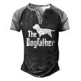The Dogfather Dog Glen Of Imaal Terrier Men's Henley Raglan T-Shirt Black Grey
