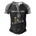 Drinking Like Lincoln 4Th Of July Independence Day Men's Henley Raglan T-Shirt Black Grey