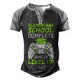 Elementary Complete Time To Level Up Kids Graduation Men's Henley Shirt Raglan Sleeve 3D Print T-shirt Black Grey