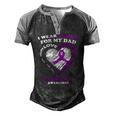 Epilepsy Awareness I Wear Purple For My Dad Men's Henley Raglan T-Shirt Black Grey