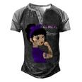 Epilepsy Warrior Strong Women Purple Ribbon Epilepsy Epilepsy Awareness V2 Men's Henley Shirt Raglan Sleeve 3D Print T-shirt Black Grey