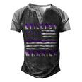 Epilepsy Warrior Usa Flag United States Flag Epilepsy Epilepsy Awareness Men's Henley Shirt Raglan Sleeve 3D Print T-shirt Black Grey