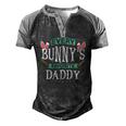 Mens Every Bunnys Favorite Daddy Tee Cute Easter Egg Men's Henley Raglan T-Shirt Black Grey