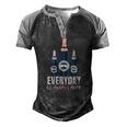 Everyday Is Daddys Day Fathers Day For Dad Men's Henley Raglan T-Shirt Black Grey