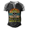 Ewings Sarcoma Warrior Skull Women Vintage Yellow Ribbon Ewings Sarcoma Ewings Sarcoma Awareness V2 Men's Henley Shirt Raglan Sleeve 3D Print T-shirt Black Grey