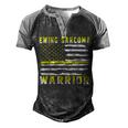 Ewings Sarcoma Warrior Usa Flag United States Flag Yellow Ribbon Ewings Sarcoma Ewings Sarcoma Awareness Men's Henley Shirt Raglan Sleeve 3D Print T-shirt Black Grey