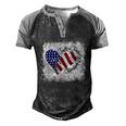Faith Family Freedom Patriotic 4Th Of July Christian Girl Men's Henley Shirt Raglan Sleeve 3D Print T-shirt Black Grey