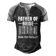 Mens Father Of The Bride Scan For Payment Wedding Dad Men's Henley Raglan T-Shirt Black Grey