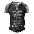 Father Grandpa Father Son And Daughter 87 Family Dad Men's Henley Shirt Raglan Sleeve 3D Print T-shirt Black Grey