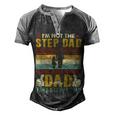 Father Grandpa Im Not The Step Dad Im Just The Dad That Stepped Up 110 Family Dad Men's Henley Shirt Raglan Sleeve 3D Print T-shirt Black Grey