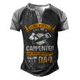 Father Grandpa Most Important Call Me Dad Funny Woodworking Carpenter Papa196 Family Dad Men's Henley Shirt Raglan Sleeve 3D Print T-shirt Black Grey