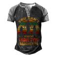 Father Grandpa You Cant Scare Me I Have Two Daughters Vintage Sunset 22 Family Dad Men's Henley Shirt Raglan Sleeve 3D Print T-shirt Black Grey