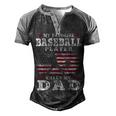 Favorite Baseball Player Calls Me Dad V2 Men's Henley Shirt Raglan Sleeve 3D Print T-shirt Black Grey