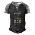 My Favorite Hunting Buddy Calls Me Dad Fathers Day Men's Henley Raglan T-Shirt Black Grey