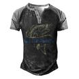 Fishing Reel Cool Godfather V2 Men's Henley Shirt Raglan Sleeve 3D Print T-shirt Black Grey