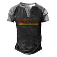 Free Ish Since 1865 With Pan African Flag For Juneteenth Men's Henley Raglan T-Shirt Black Grey