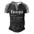 Mens Funpa Definition Fathers Day Dad Papa Grandpa Men's Henley Raglan T-Shirt Black Grey