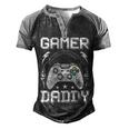 Gamer Daddy Video Gamer Gaming Men's Henley Shirt Raglan Sleeve 3D Print T-shirt Black Grey