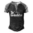 Mens The Gardenfather Gardener Gardening Plant Grower Men's Henley Raglan T-Shirt Black Grey