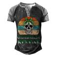 Gastroparesis Warrior Skull Women Vintage Green Ribbon Gastroparesis Gastroparesis Awareness Men's Henley Shirt Raglan Sleeve 3D Print T-shirt Black Grey