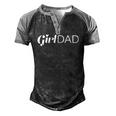 Girl Dad Outnumbered Tee Fathers Day From Wife Daughter Men's Henley Raglan T-Shirt Black Grey