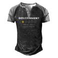 Government Very Bad Would Not Recommend Men's Henley Raglan T-Shirt Black Grey