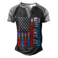 Happy 4Th Of July American Flag Fireworks Patriotic Outfits Men's Henley Raglan T-Shirt Black Grey