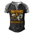 Huggies And Chuggies Future Father Party Men's Henley Raglan T-Shirt Black Grey