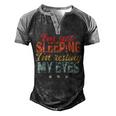 Im Not Sleeping Im Just Resting My Eyes Men's Henley Shirt Raglan Sleeve 3D Print T-shirt Black Grey