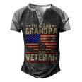 Independence Day 4Th Of July Im A Dad Grandpa And A Veteran Men's Henley Shirt Raglan Sleeve 3D Print T-shirt Black Grey