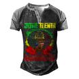 Juneteenth Is My Independence Day African Flag Black History Men's Henley Shirt Raglan Sleeve 3D Print T-shirt Black Grey