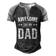 Kids Awesome Like My Dad Sayings Ideas For Fathers Day Men's Henley Raglan T-Shirt Black Grey
